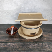 Clay tile grill high temperature resistant edible tile grill pan ceramic full set of commercial Vietnamese charcoal oven barbecue