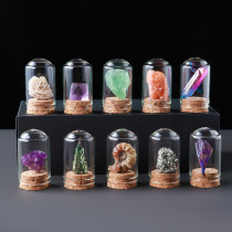 Rock crystal mineral original stone ornaments bismuth crystal exquisite ore specimen box children's parent-child mine standard gem stone