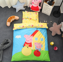 Pure cotton kindergarten quilt three-piece nap quilt mattress Baby cotton childrens bedding six-piece set with core