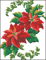 Cross stitch electronic drawings 5672 Christmas flowers 106W * 138H12 color XSD source file