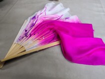 Original Moshang flowers dance fan silk dancing fan Shandong Yangko fan custom props rose red pink