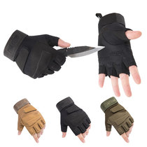 Outdoor tactical gloves half fingers men women mountaineering fans equipment special forces combat fitness riding