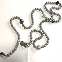 Miss Ishihara of Chunfengshe Aguwu Pearl Tahiti Ao White Flower Buckle Long Chain 65-7mm90cm