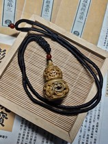 Green Sandalwood Shurangama Mantra and Holy Prajna hymn full text Chinese character pendant large gourd