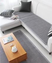 South Korean sofa cushion fabric Four seasons modern minimalist universal pure cotton European style living room anti-slip sofa cushion sub-solid wood