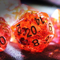 Silver Foil Pomegranate Dungeons & Dragons DnD Acrylic RPG Cthulhu Running Group Board game Digital Dice with leather Bag