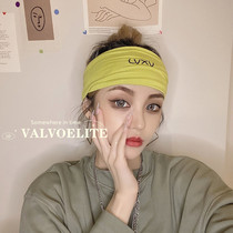 VALVOELITE Embroidery Letter Yoga Hair Band Day Series Street Fitness Hair with male and female Internet Red Movement Hair Stirrup