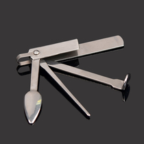 Stainless steel pipe knife three-in-one tobacco knife pipe accessories portable key chain cleaning tool pipe press Rod