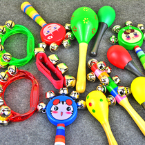 Chasing visual training baby small sand hammer red ball hand bell newborn baby hand grip red toy small