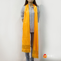 Buddha Edge Wire Tibetan ornaments are sent by a jacquard dragon tattooed hada scarf 250cm * 44cm Tibetan hada yellow