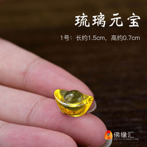 Buddhas former supply for Manza Seven precious stones for Buddha gold Yuanbao glazed small Yuan Baoshang Statue Treasure of the Bottled Zen supplies 1