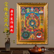 Bronze thangka photo frame mural twelve zodiac nine palace bagua figure thangka decorative picture frame hanging painting