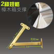 Pure Brass Camphor Wood Case Support Chinese Style Furnishing Imitation Antique Case Cabinet Copper Live Five Gold Accessories Bracket box brace connecting piece