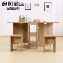 Italian Wind Dining Table Foldable Dining Table One Table Four Stool Modern Minimalist Dining Room Furniture