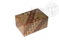 Japan direct mail wooden fine work secret box 6 inch 36 back with mezzanine puzzle box jewelry box large storage wooden box 07