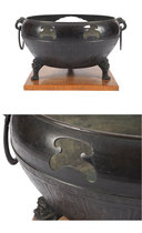 Japan Yahoo bid for Japans Xuande furnace copper stove incense burner four-horned animal emergency teapot
