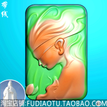 Side-face No-phase Nationalities Shaver young girls No-phase boys Beauty Pendant Precision Sculpture RELIEF Figure JDP Grey Plot BMP