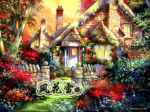 Super clear color cross stitch heavy drawing paper source file Fairy Tale Villa 2