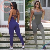 Yan Jian Bombshell American official version of fitness clothing tight fitness pants sports yoga beauty back jumpsuit