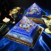 (Joy) ogang Augen pyramid ornaments Crystal orgonite joy Mandala] original handmade