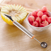 Dubor 304 stainless steel fruit carving knife Digging ball spoon Kitchen watermelon splitter Fruit cutter carving knife