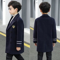 Boy mid-length fur great coat autumn winter clothing 2021 new children CUHK Scout Thickened Subcoat Tide