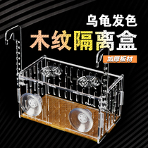 Acrylic wood grain isolation box raising turtle giant narrow bridge hair color box aquarium breeding box turtle fry fish tank