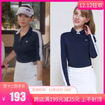 Golf womens set Autumn long sleeve T-shirt short skirt two-piece golf clothes women outdoor sportswear