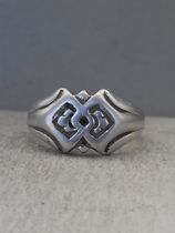 Old silver Fangsheng ring symbolizes love silver ring old silver ring