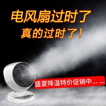 Oaks air circulation fan small household turbine convection desktop energy-saving shaking head electric fan hot and cold