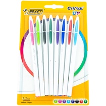 French imported BIC eight-color ballpoint pen Bick color cristalup1 2mm Crystal painting color set