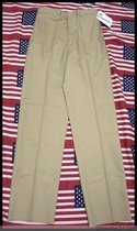 US-made Haijun NAVY autumn and winter khaki trousers with original leather clothing