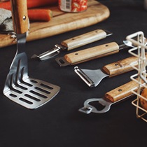Just understand you solid wood handle kitchen gadgets fine net large colander kitchenware muddy machine household peeling knife
