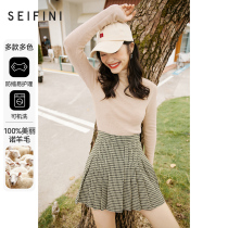 Poetry Verle machine washable 100% wool jersey woman 2022 new spring Lazy Long Sleeves Hitch Knit