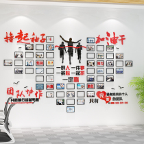 Staff style photo wall sticker creative office wall decoration corporate culture team spirit slogan wall sticker