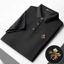 Pearl cotton polo shirt mens short-sleeved summer tide brand lapel t-shirt 2021 new high-end large size business Paul shirt