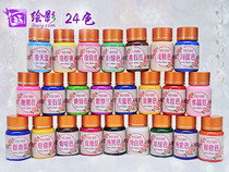 Painting and painting special pigment 24 color silk textile dye waterproof silk fabric clothing design color repair professional