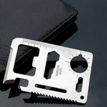 Outdoor camping multi-function saber card stainless steel tool card knife Camping universal card knife creative card