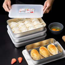 304 stainless steel dumplings box containing refreshing box frozen fridge quick-frozen wonton special deposit pallet egg box