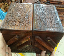 Pakistani handicraft wood carving jewelry box large jewelry box walnut gift specials