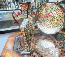 New bronze Pakistan craft crafts copper pot special gift furnishings flat pot home furnishings