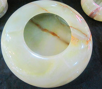 Pakistan natural jade white jade ashtray decoration new gift