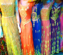New Xinjiang folk dance costume minority dance performance costume female dance skirt multi-color