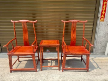 【木】　★ 家具 紅木透彫花鳥紋官帽椅 ★　民国期　鵲 梅花 彫刻文様　明清家具 木】 ☆ 家具 紅木透彫花鳥紋官帽椅 ☆ 民国期 鵲 梅花