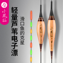 Xiaofengxian reed electronic drift Bold eye-catching high sensitive float shadowless super bright luminous black pit wild fishing Crucian carp drift