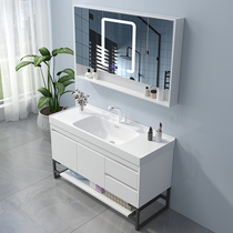 Light luxury bathroom cabinet combination ins Wind ceramic toilet wash table sink face wash basin cabinet Net Red