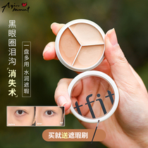 Aqin tfit tricolour covered cream moisturizing lasting no demakeup black eye ring Tears Gouge Bean Print Eye Parity students