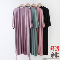 Short Sleeve Sleeping Robe Womens Summer Loose Big Code Modell Thin morning gown Bathrobe in the home of the Long Cardiovert Pyjamas Pyjamas