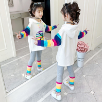 Girls spring clothing clothing suit 2022 new Korean version Girls online Red CUHK Fairy Ocean Trendy Spring Two Sets