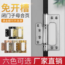 Le Xinjia invisible door mother and child hinge with automatic closing without slotting Aluminum alloy wooden door closer spring hinge